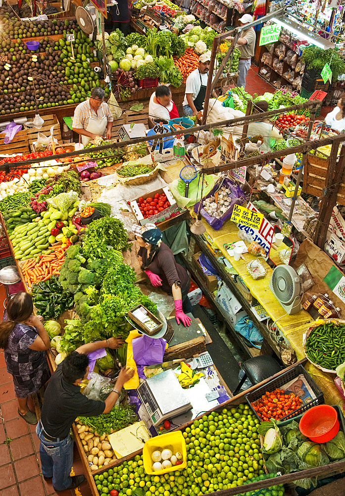 Produce stand at Mercado Libertad, Guadalajara, Mexico.