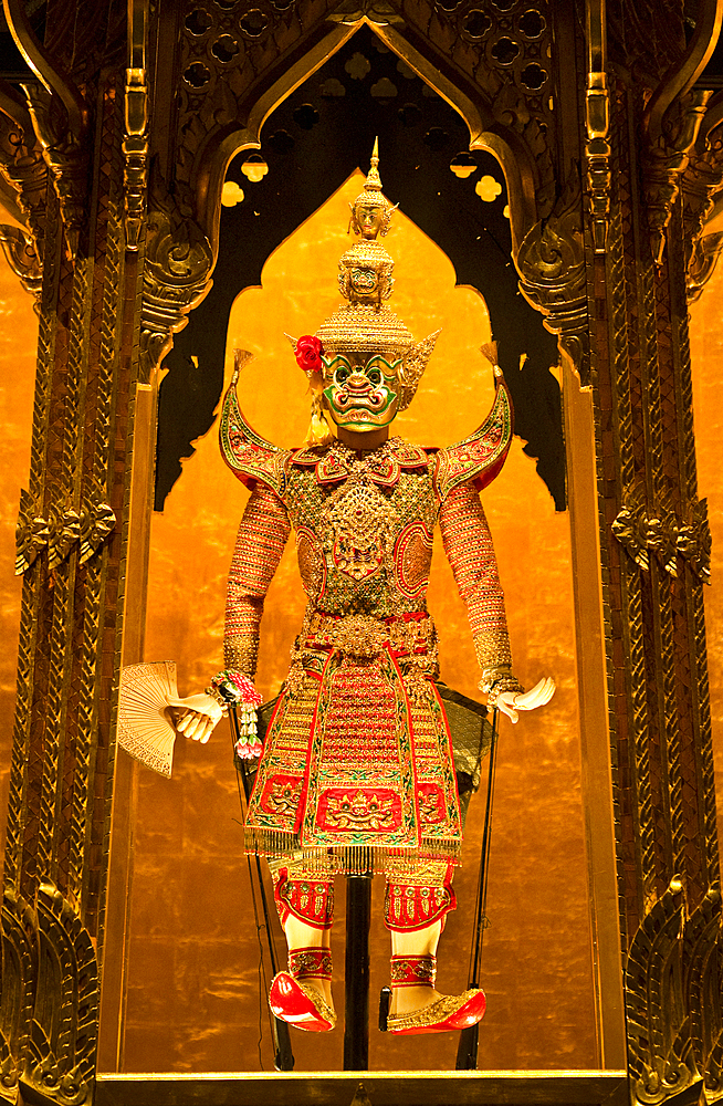 Thai puppet on display at Aksra Theatre in Bangkok, Thailand.