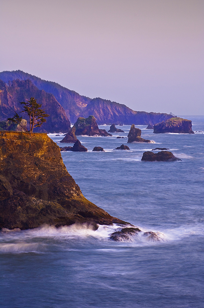 Sea stacks on southern Oregon coast at Samuel H. Boardman State Park.