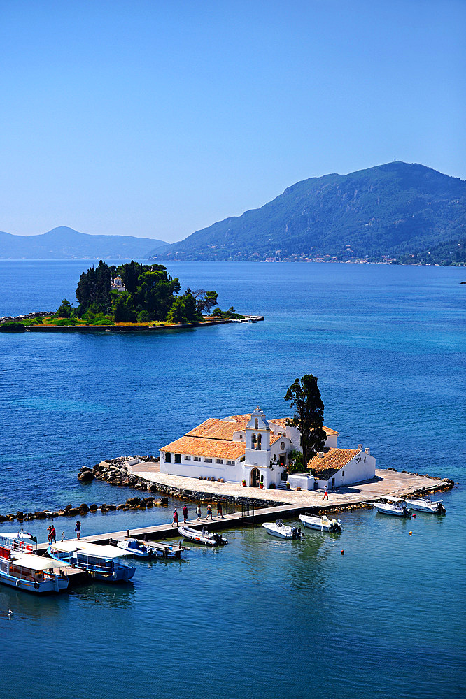 Vlacherna Monastery in Kanoni, Corfu, Greece