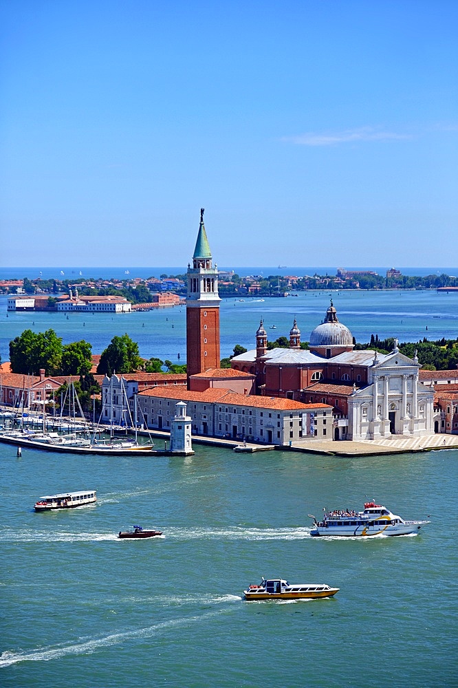 View of Church of San Giorgio Maggiore
from the Campanile di San Marco (St. Mark's bell tower), Venice, Italy