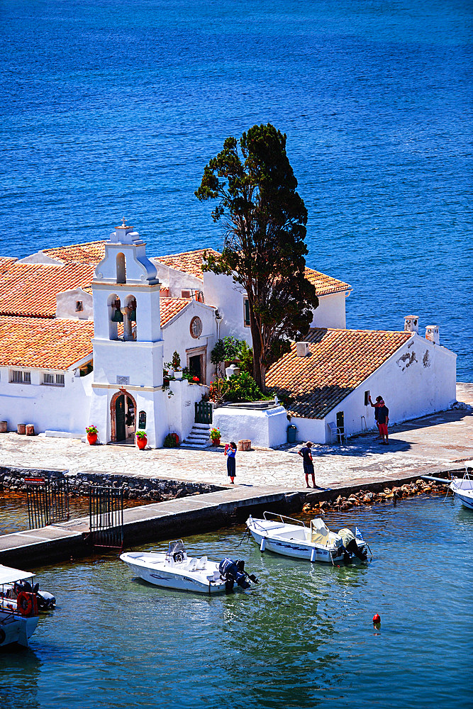 Vlacherna Monastery in Kanoni, Corfu, Greece