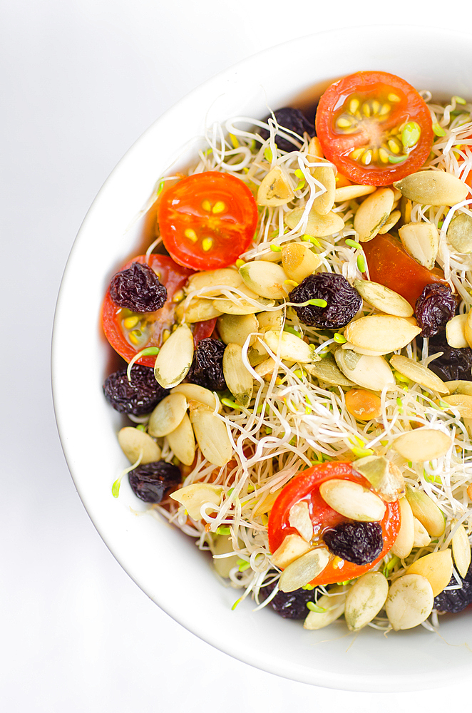 sprout salad with seeds