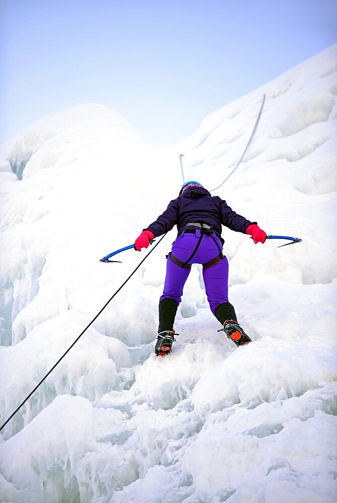 Ice Climbing in Pyha, Lapland, Finland