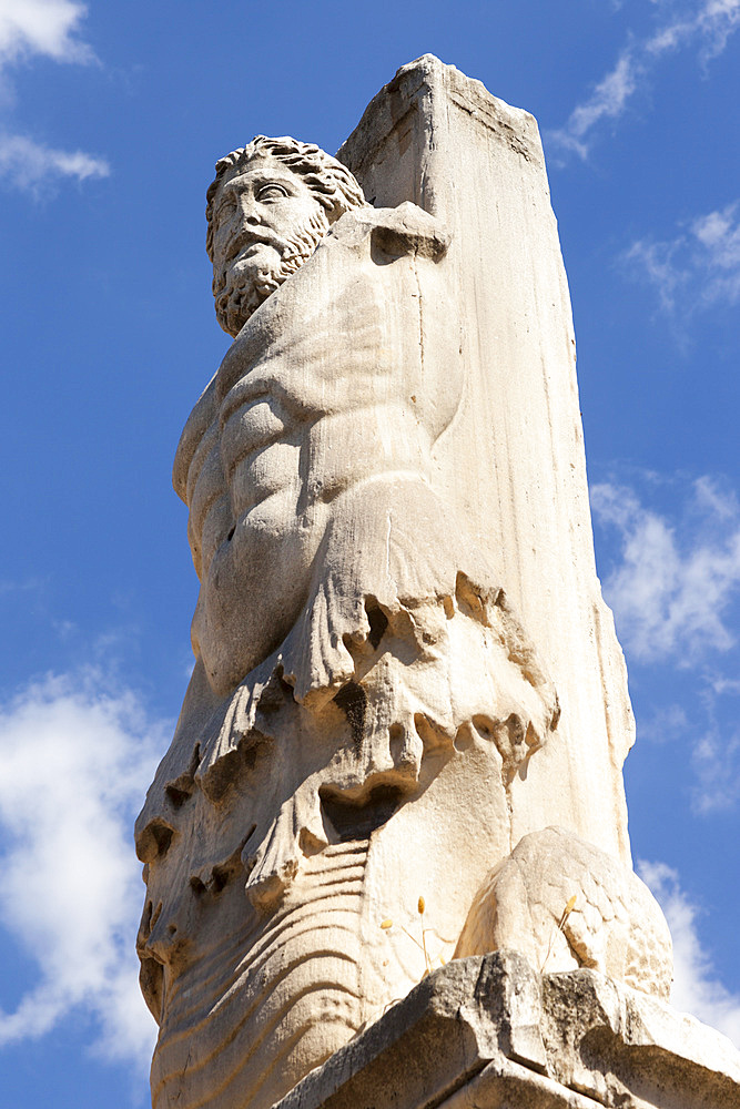 Statue in the Palace of the Giants, Ancient Agora of Athens, Athens, Greece