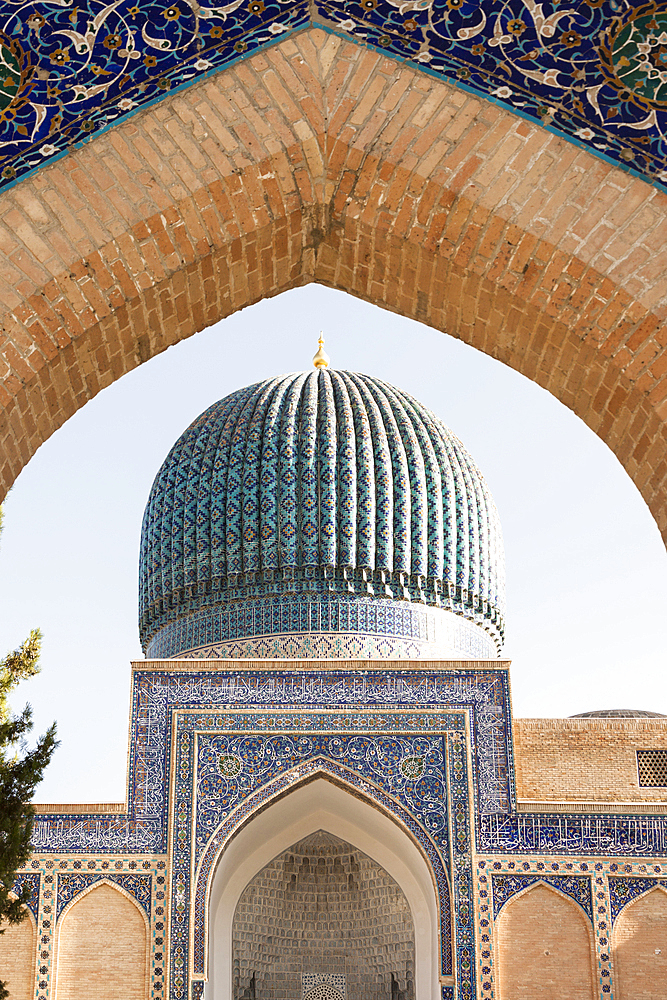 Gur Emir Mausoleum, also known as Gur Amir, Guri Amir, Gur-E Amir, and Gur-I Amir, Samarkand, Uzbekistan