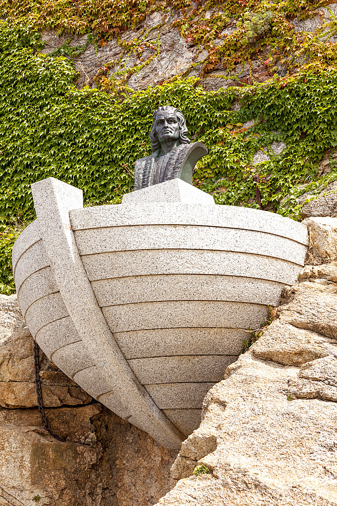 Christopher Columbus monument, Calvi, Haute-Corse, Corsica, France