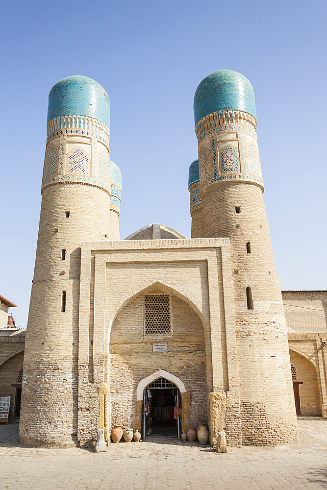 Chor Minor Madrasah, also known as Chor Minar Madrasah, Bukhara, Uzbekistan