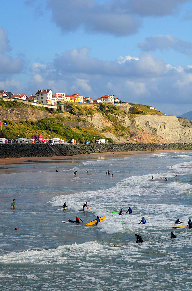 Cote des Basques beach at sunset, Biarritz