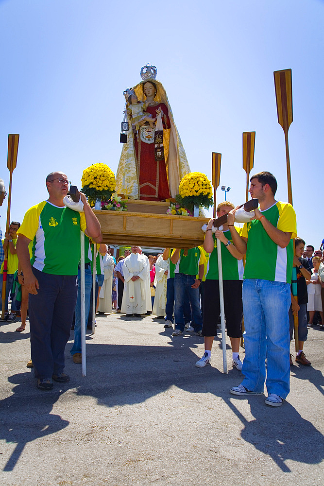 procession in Virgen del Carmen day or Carmen virgin (16-July).
Colindres, Cantabria, Spain.