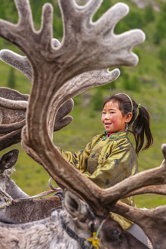 Turkic community of Semi Nomadic reindeer herders living in the northernmost province of Mongolia