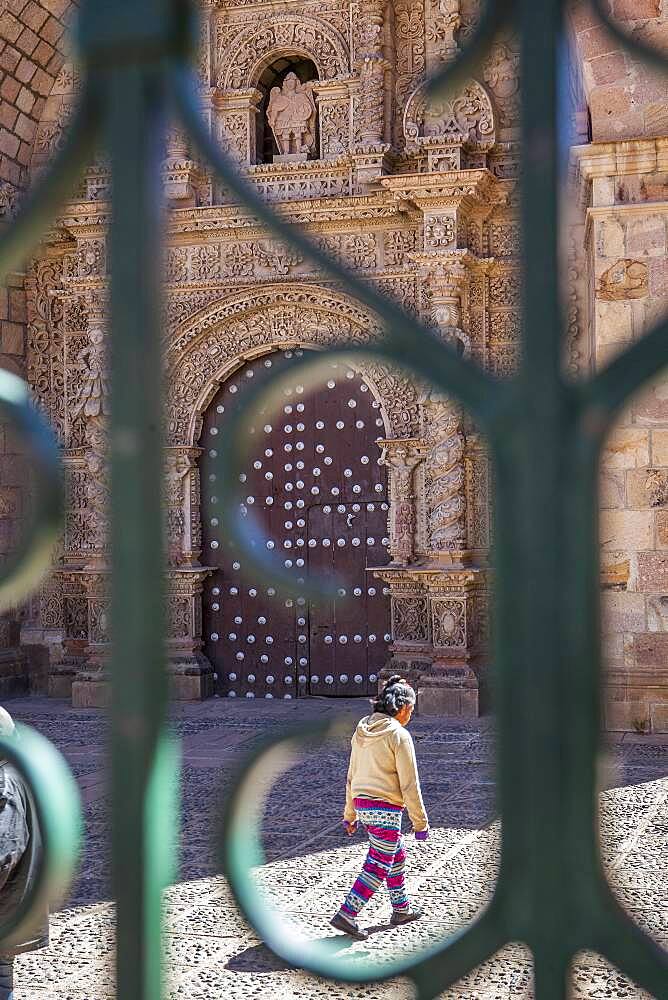 Facade of San Lorenzo church, Potosi, Bolivia