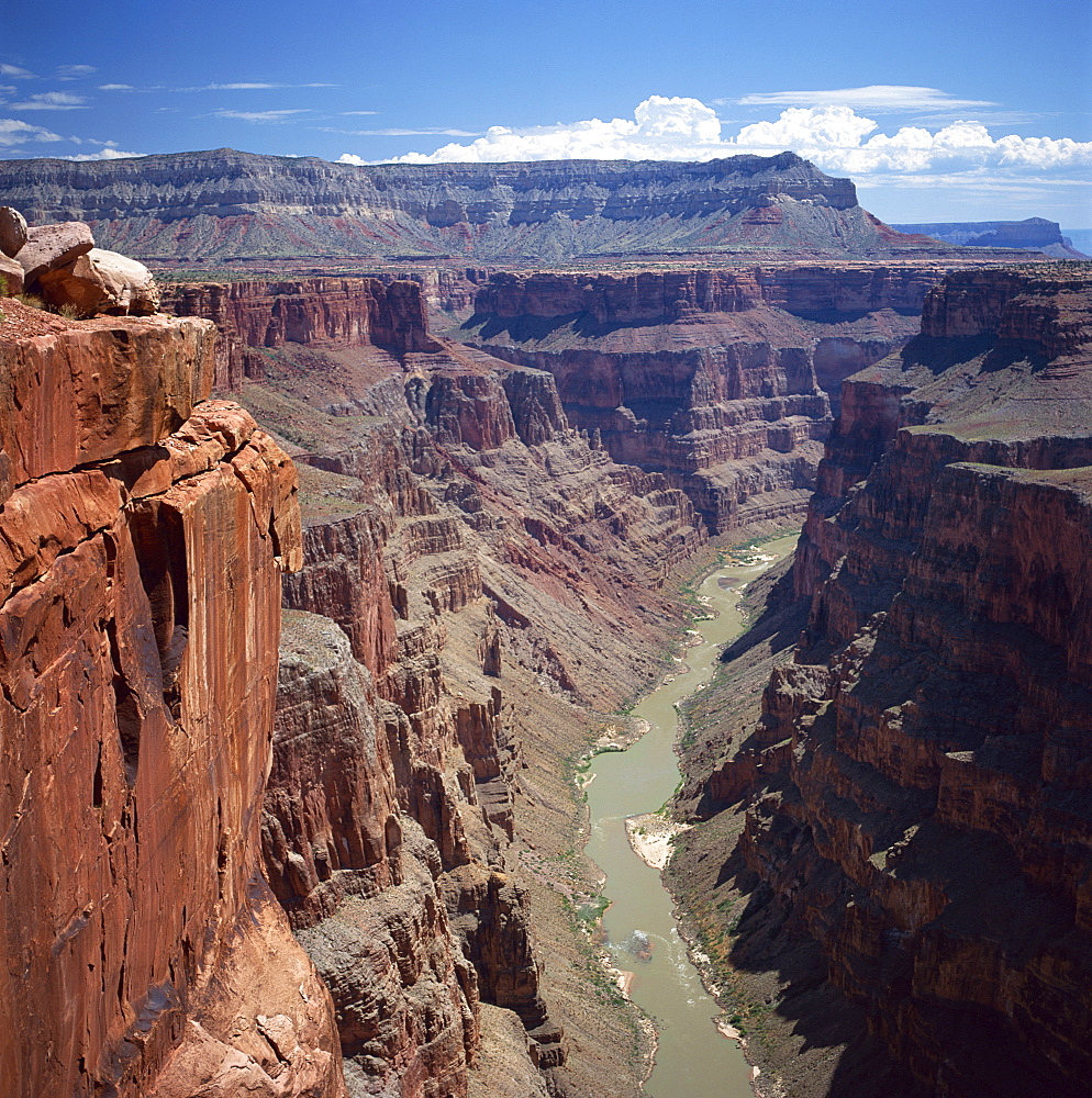 The deep gorge of the Colorado River on the west rim of the Grand Canyon, UNESCO World Heritage Site, Arizona, United States of America, North America