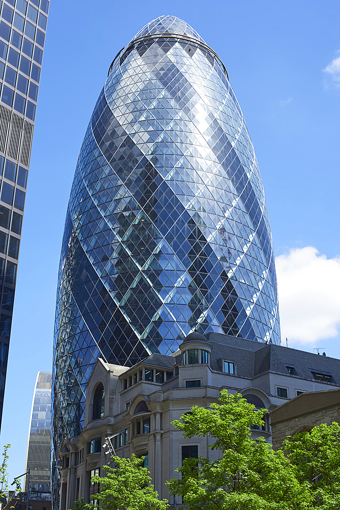 The Gherkin Building, City of London, London, England, United Kingdom, Europe