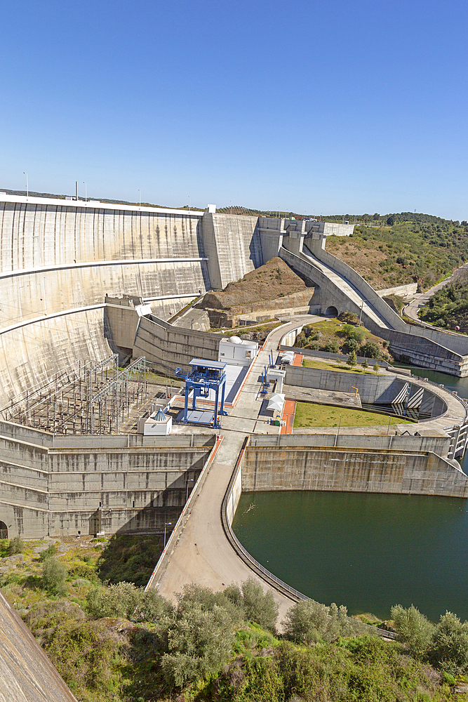 Barragem do Alqueva, Rio Guadiana river, Alqueva dam hydroelectric power, Moura, Portugal, Europe