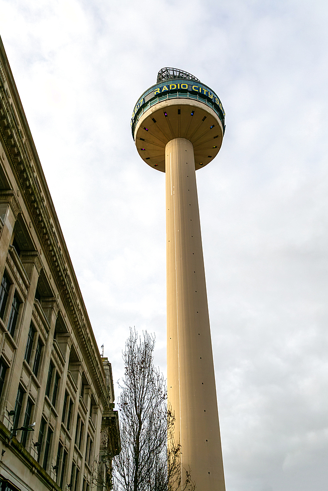 Radio City tower, St Johns Beacon, St Johns shopping centre in city centre, Liverpool, England, UK architect James A. Roberts Associates 1969