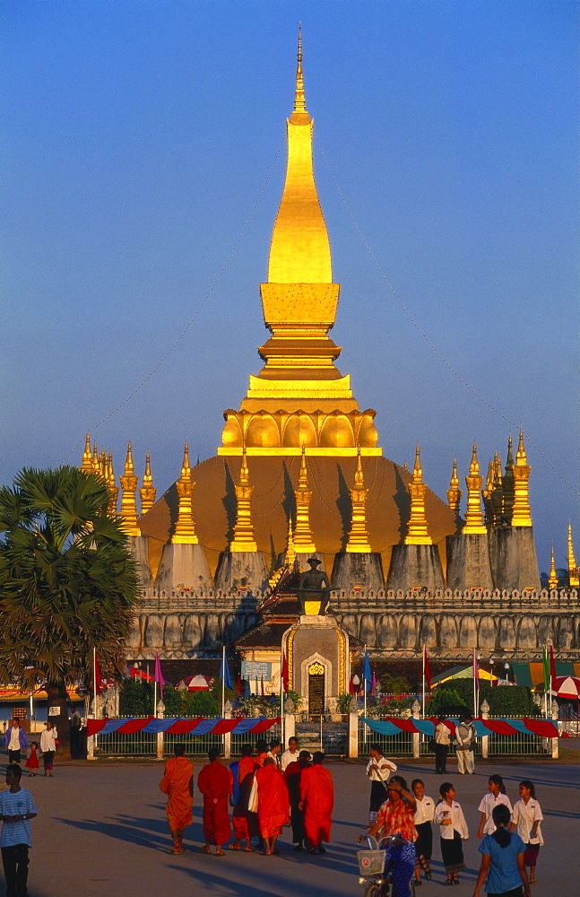 Golden Stupa at Pha That Luang Temple, Vientiane, Laos