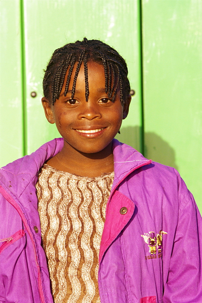 Girl on Blouberg Beach, South Africa, Africa