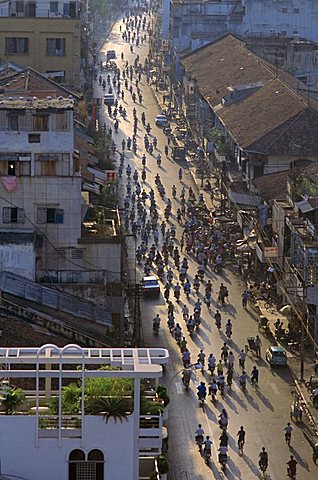 View over street in Ho Chi Minh City (formerly Saigon), Vietnam, Indochina, Southeast Asia, Asia