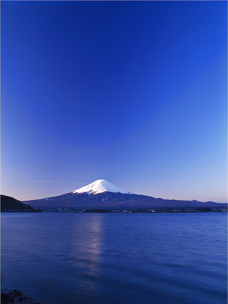 Mount Fuji from Lake Kawaguchi-ko, Yamanashi Prefecture, Japan, Asia