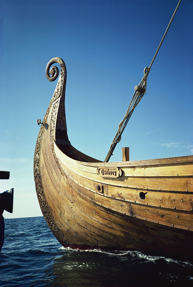 Replica of 9th century Viking ship, Oseberg, Norway, Scandinavia, Europe