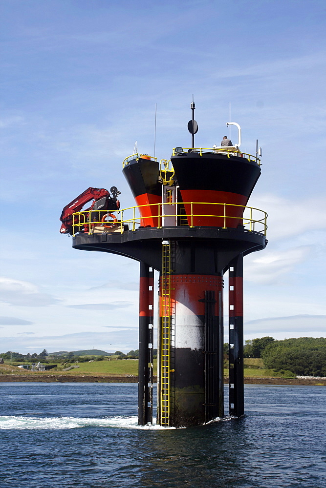 Experimental tidal generator, Strangford Lough, County Down, Ulster, Northern Ireland, United Kingdom, Europe