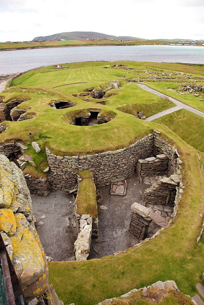 Prehistoric site of Jarlshof has evidence of human habitation over more than 3000 years, Sumburgh, Shetland, Shetland Islands, Scotland, United Kingdom, Europe