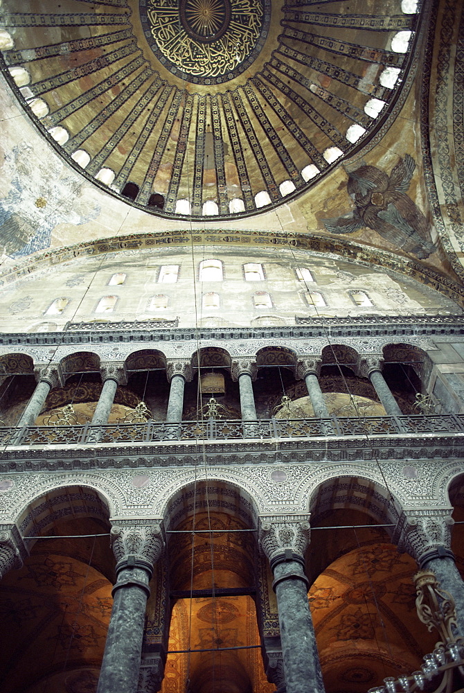 Interior of the Santa Sophia, UNESCO World Heritage Site, Istanbul, Turkey, Europe, Eurasia