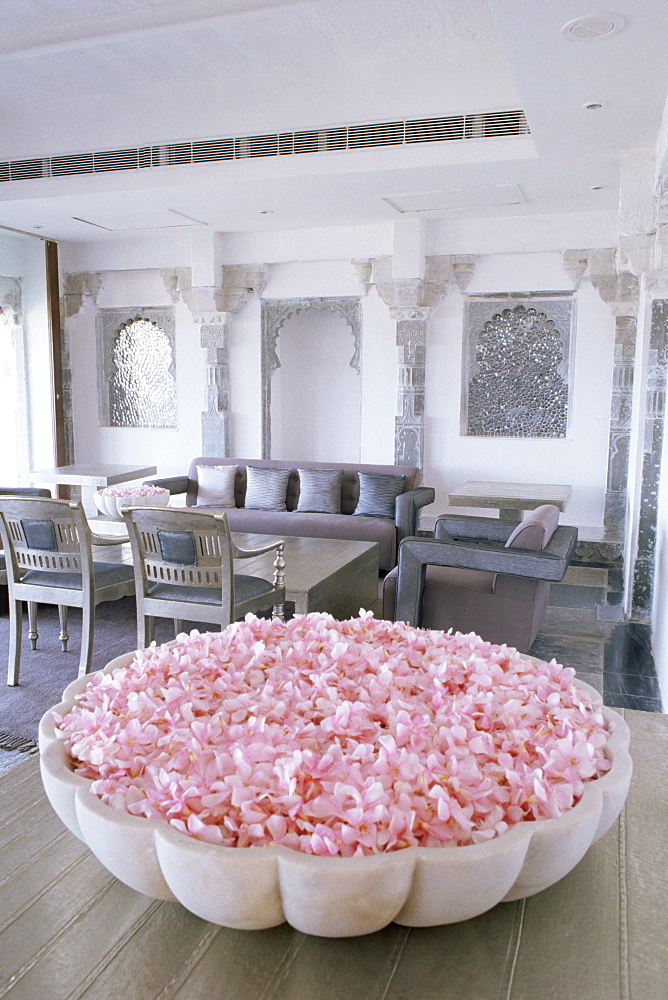 Conference room, Devi Garh Fort Palace Hotel, near Udaipur, Rajasthan state, India, Asia