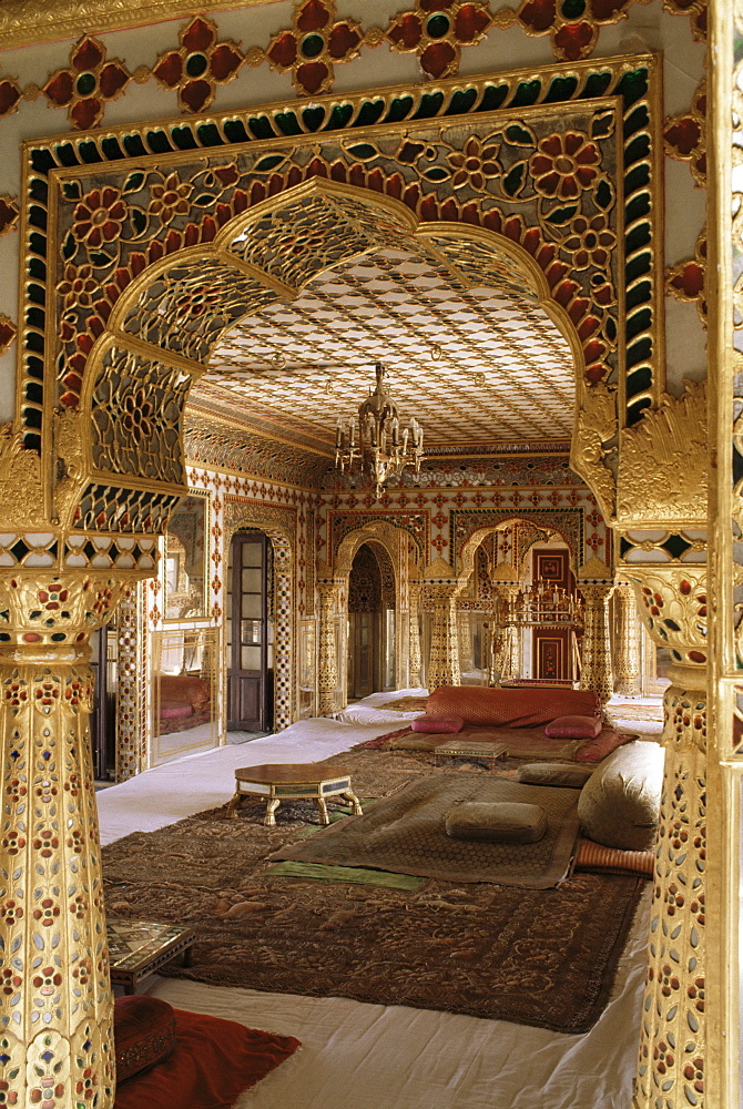 The Audience Hall, the City Palace, Jaipur, Rajasthan state, India, Asia