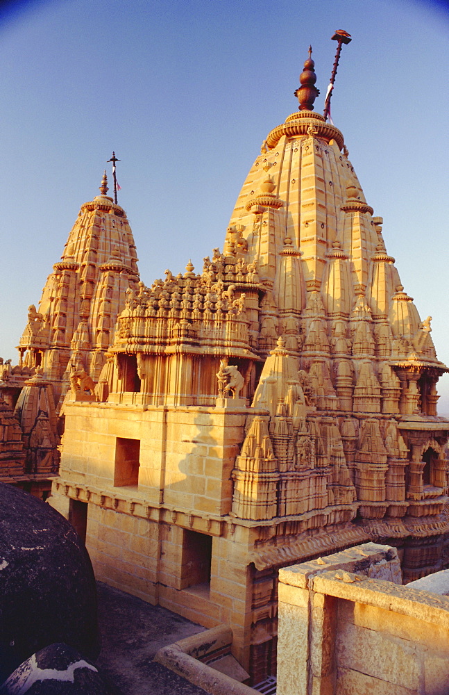 Jain Temple complex in the Fort at Jaisalmer, Rajasthan, India