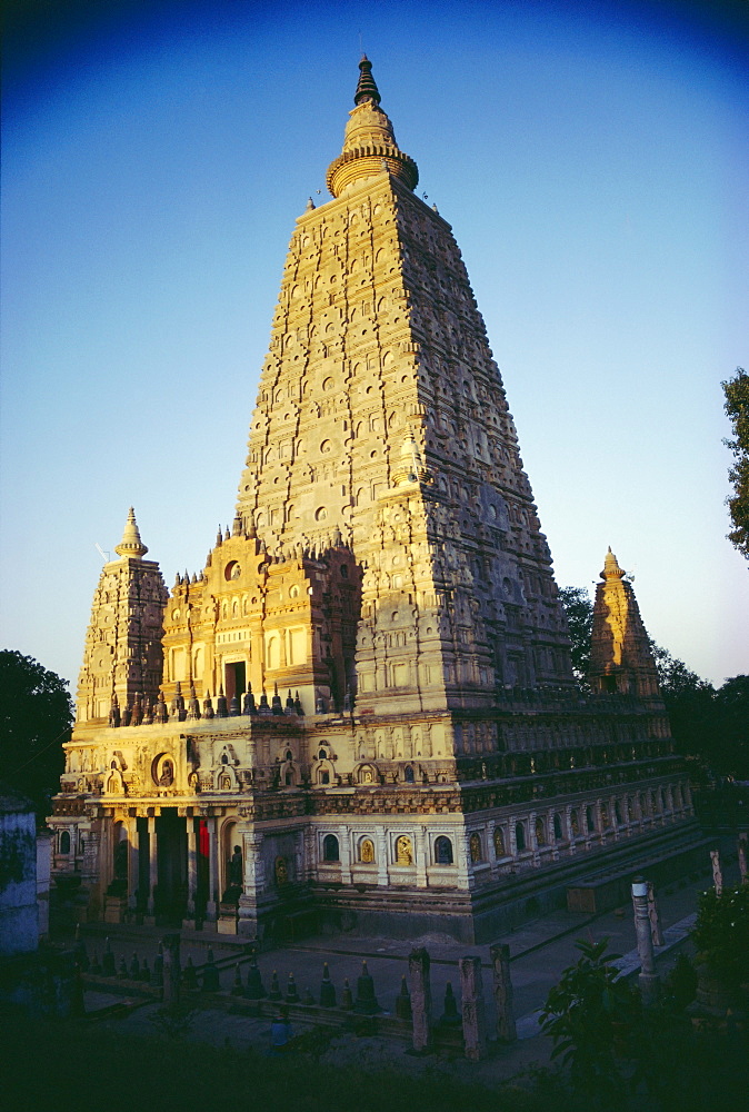 The Mahabodi Temple at Bodh Gaya (Bodhgaya), where the Buddha attained enlightenment, Bihar State, India