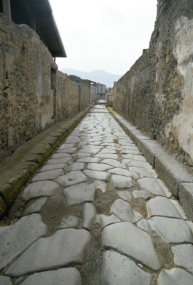 Street, Pompeii, Campania, Italy, Europe