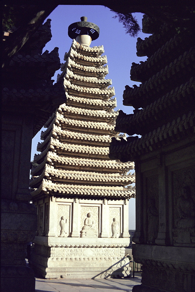 Temple of Azure Clouds Pagoda, Tibetan style Buddhist pagoda, Beijing, China, Asia