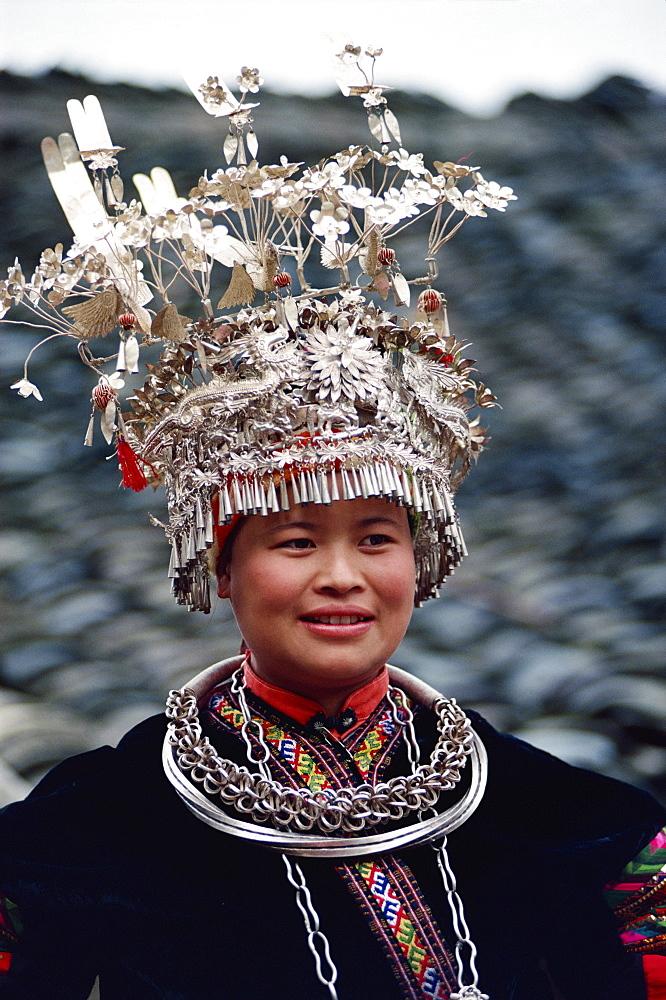 Miao bride, Taigong, China, Asia