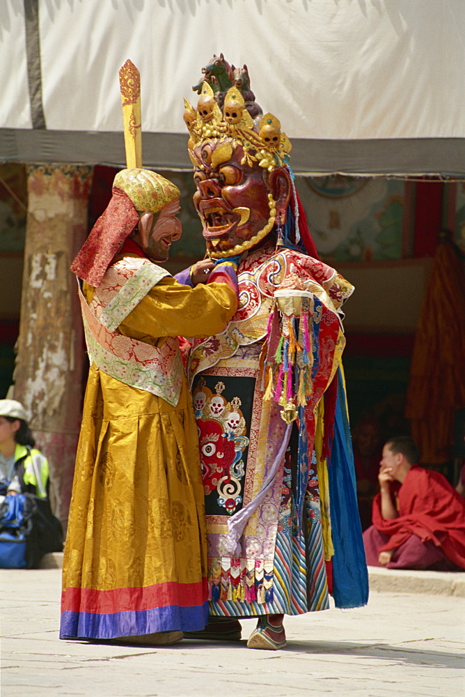 Lama dancing, Kumbum Monastery, Qinghai, China, Asia