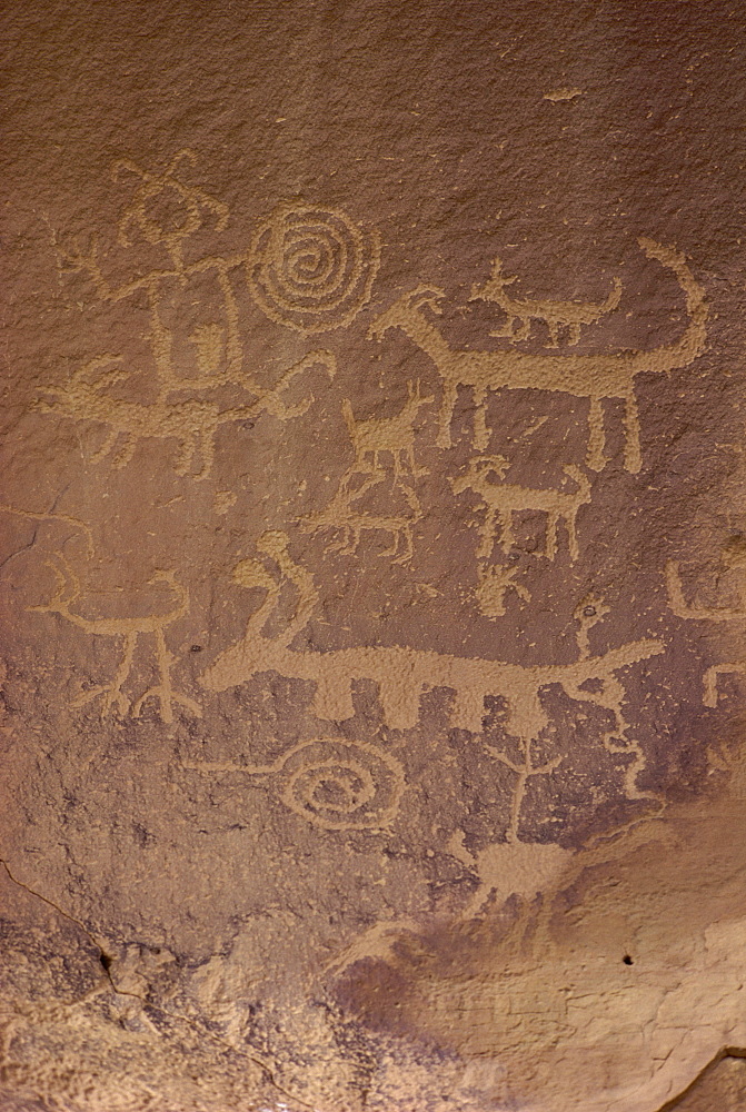 Petroglyphs, Chaco Canyon National Monument, New Mexico, United States of America, North America