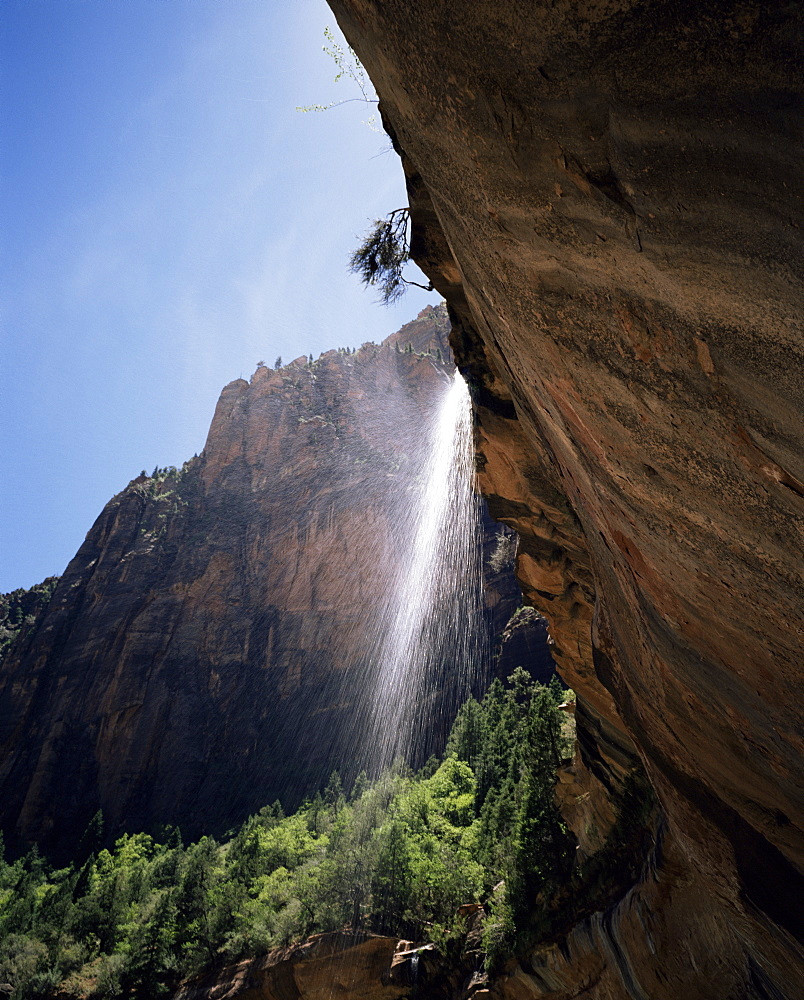 Emerald Pool waterfall, Zion National Park, Utah, United States of America, North America