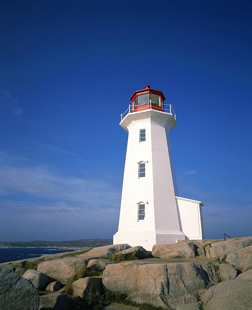 Lighthouse at Peggys Cove near Halifax in Nova Scotia, Canada, North America