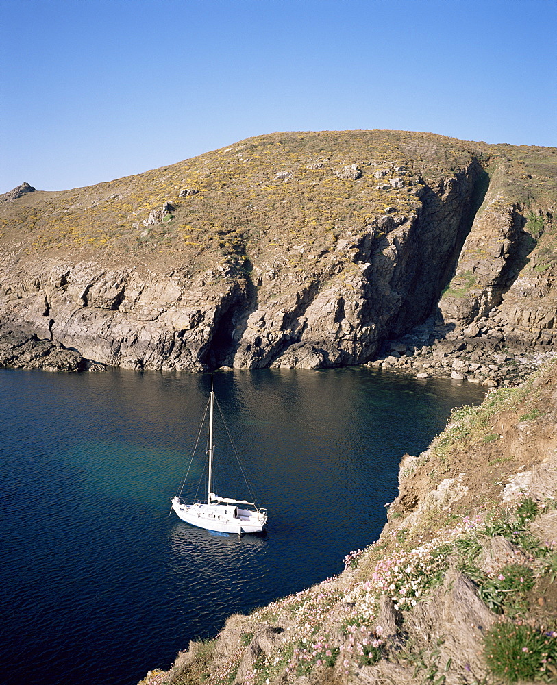 Havre Gosselin anchorage, west coast, Sark, Channel Islands, United Kingdom, Europe