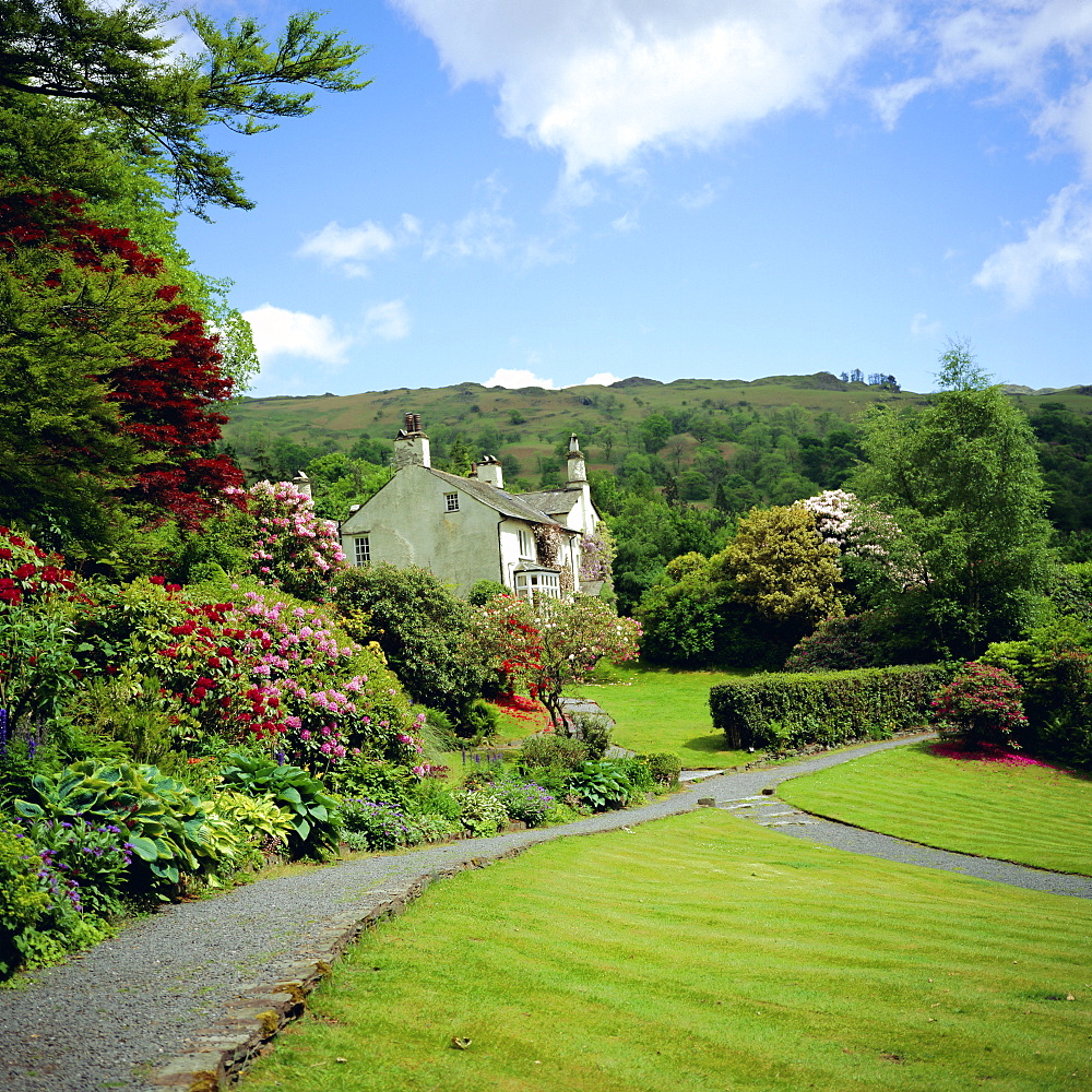 Rydal Mount, home of the poet William Wordsworth, Ambleside, Lake District, Cumbria, England, UK