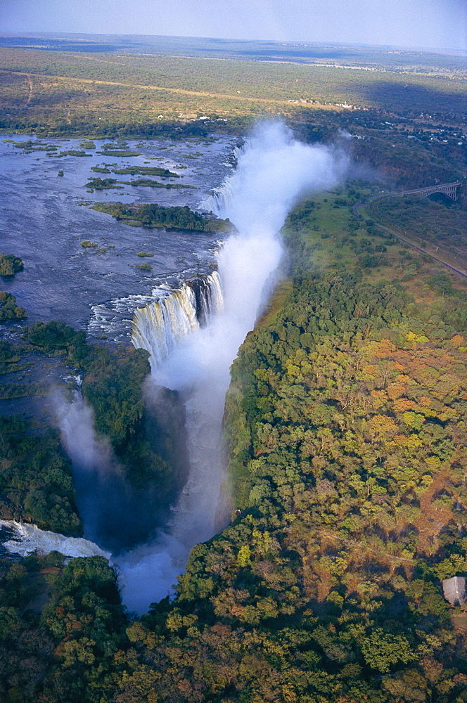 Aerial view of Victoria Falls, Zimbabwe