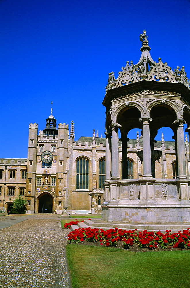 The Great Court, Trinity College, Cambridge, Cambridgeshire, England, UK