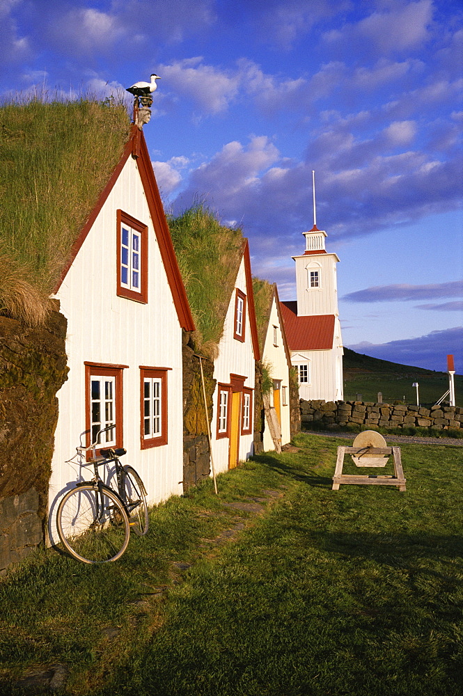 Farm museum, Laufas, northeast area, Iceland, Polar Regions