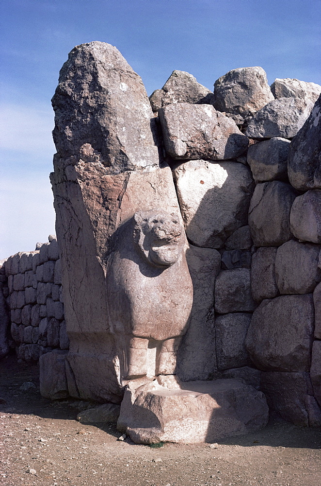 Hittite remains, Lion Gate, Bogaz Koy, Anatolia, Turkey, Asia Minor, Eurasia