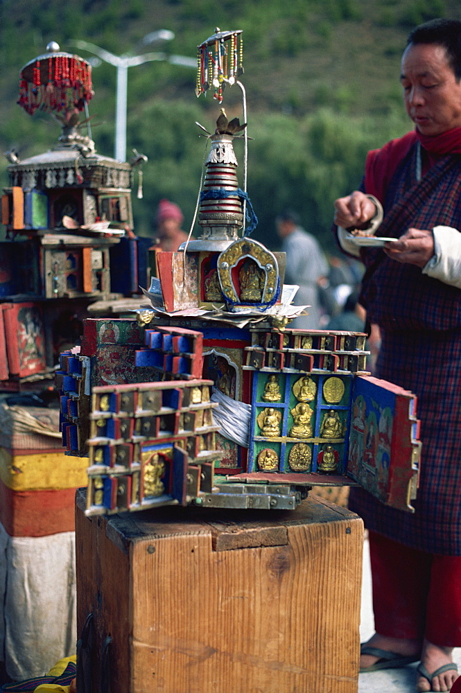 Mobile shrine, Bhutan, Asia