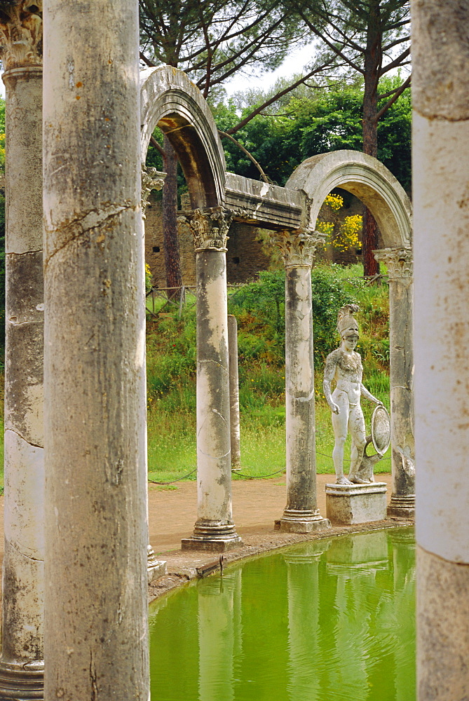 Hadrian's Villa, Canopus Canal, Tivoli, Lazio, Italy, Europe