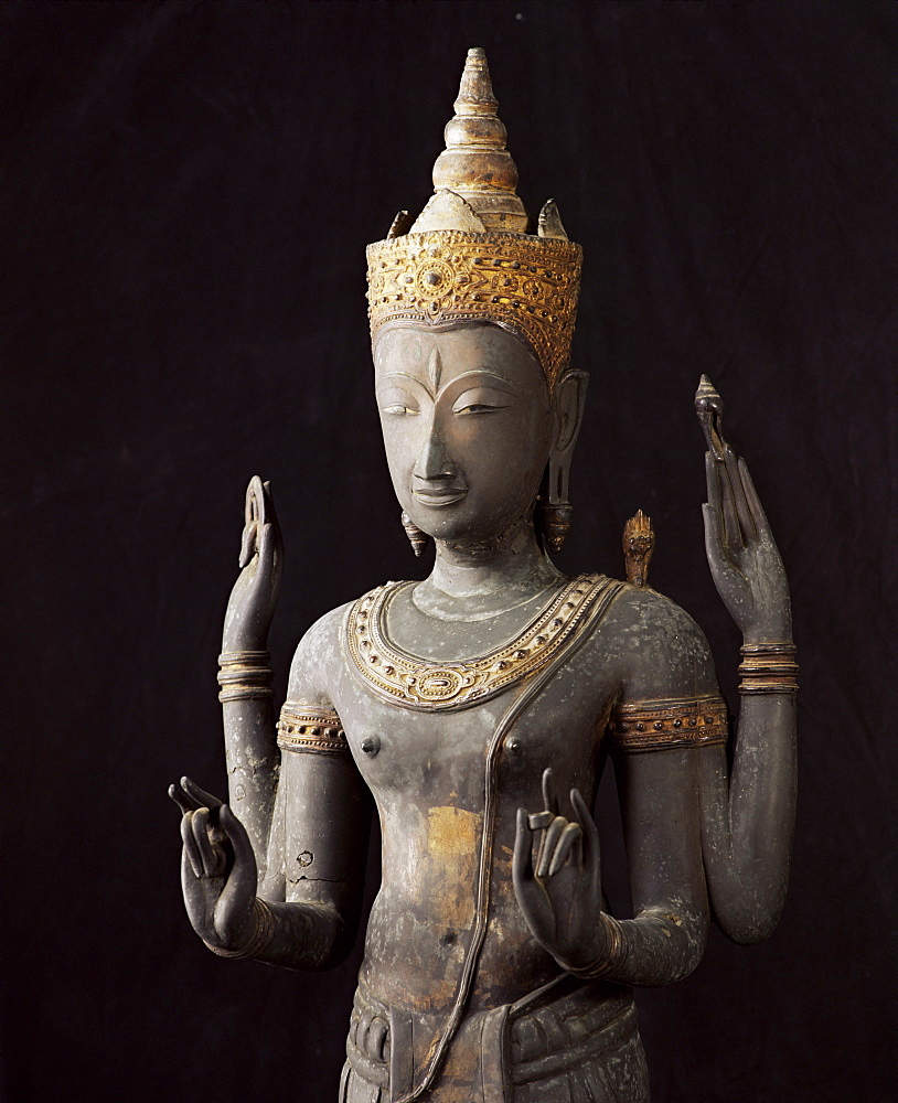 Statue of Hindu god, Sukhothai period, National Museum, Bangkok, Thailand, Southeast Asia, Asia