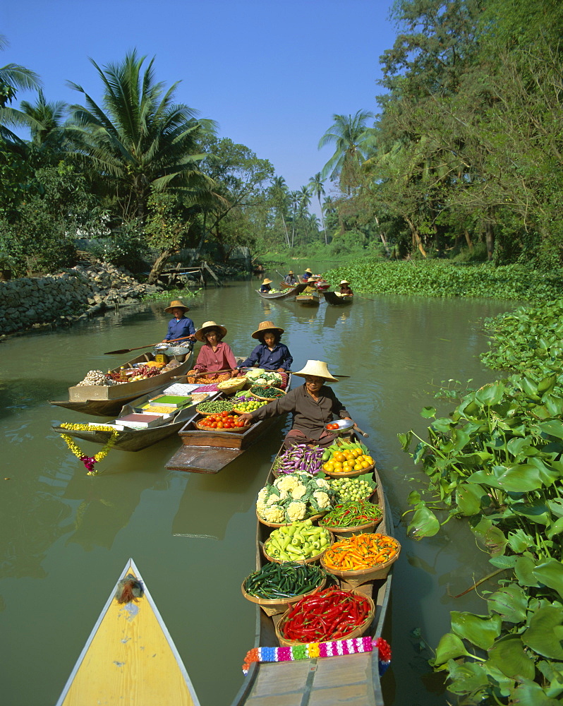 Floating market, Thailand, Asia