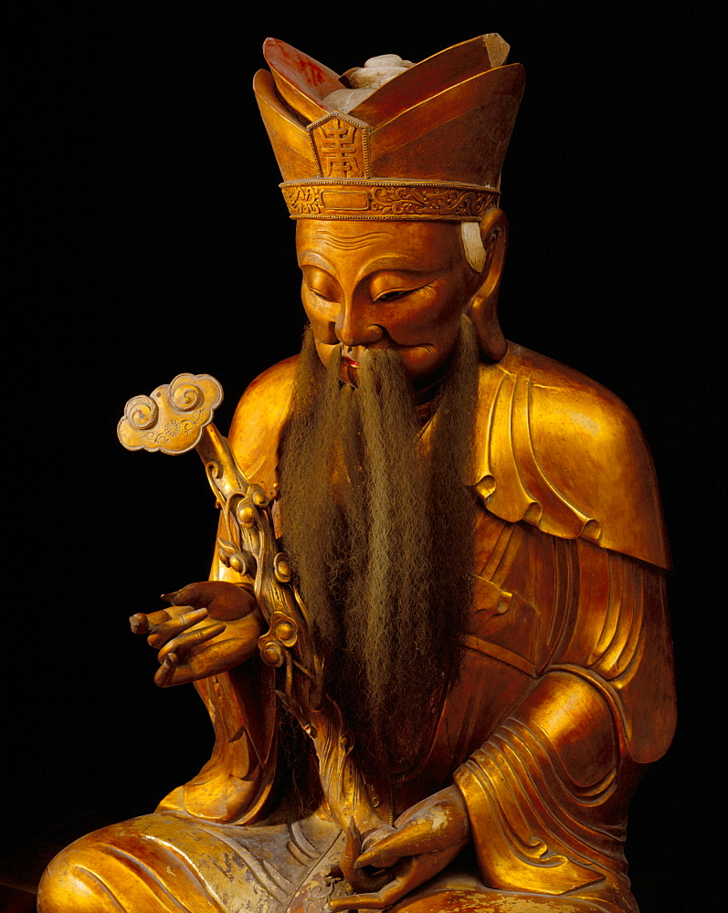 Statue of Confucius, Saigon Museum, Vietnam, Indochina, Southeast Asia, Asia